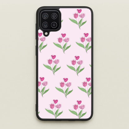 Pink Pattern - Floral  - Floral Phone Case for Galaxy A12
