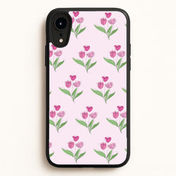 Pink Pattern - Floral  - Floral Phone Case for iPhone XR