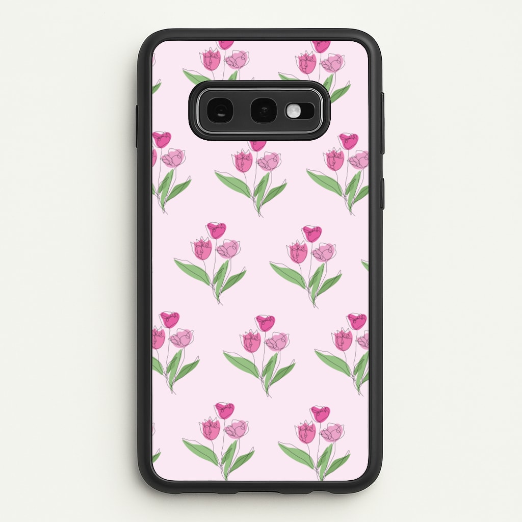 Pink Pattern - Floral  - Floral Phone Case for Galaxy S10e