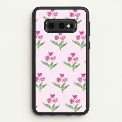 Pink Pattern - Floral  - Floral Phone Case for Galaxy S10e