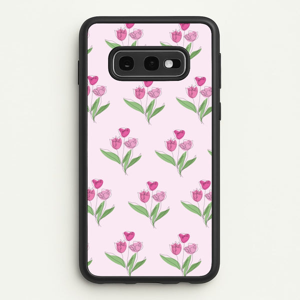 Pink Pattern - Floral  - Floral Phone Case for Galaxy S10e