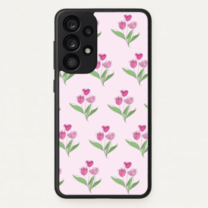 Pink Pattern - Floral  - Floral Phone Case for Galaxy A53