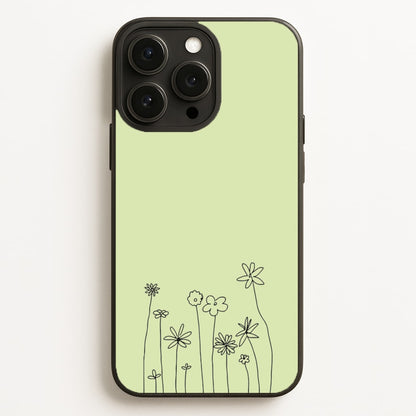 Floral Outline - Floral  - Floral Phone Case for iPhone 16 Pro Max