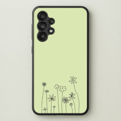 Floral Outline - Floral  - Floral Phone Case for Galaxy A13