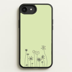 Floral Outline - Floral  - Floral Phone Case for iPhone 6 Plus / 7 Plus / 8 Plus