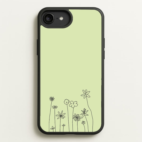 Floral Outline - Floral  - Floral Phone Case for iPhone 6 Plus / 7 Plus / 8 Plus