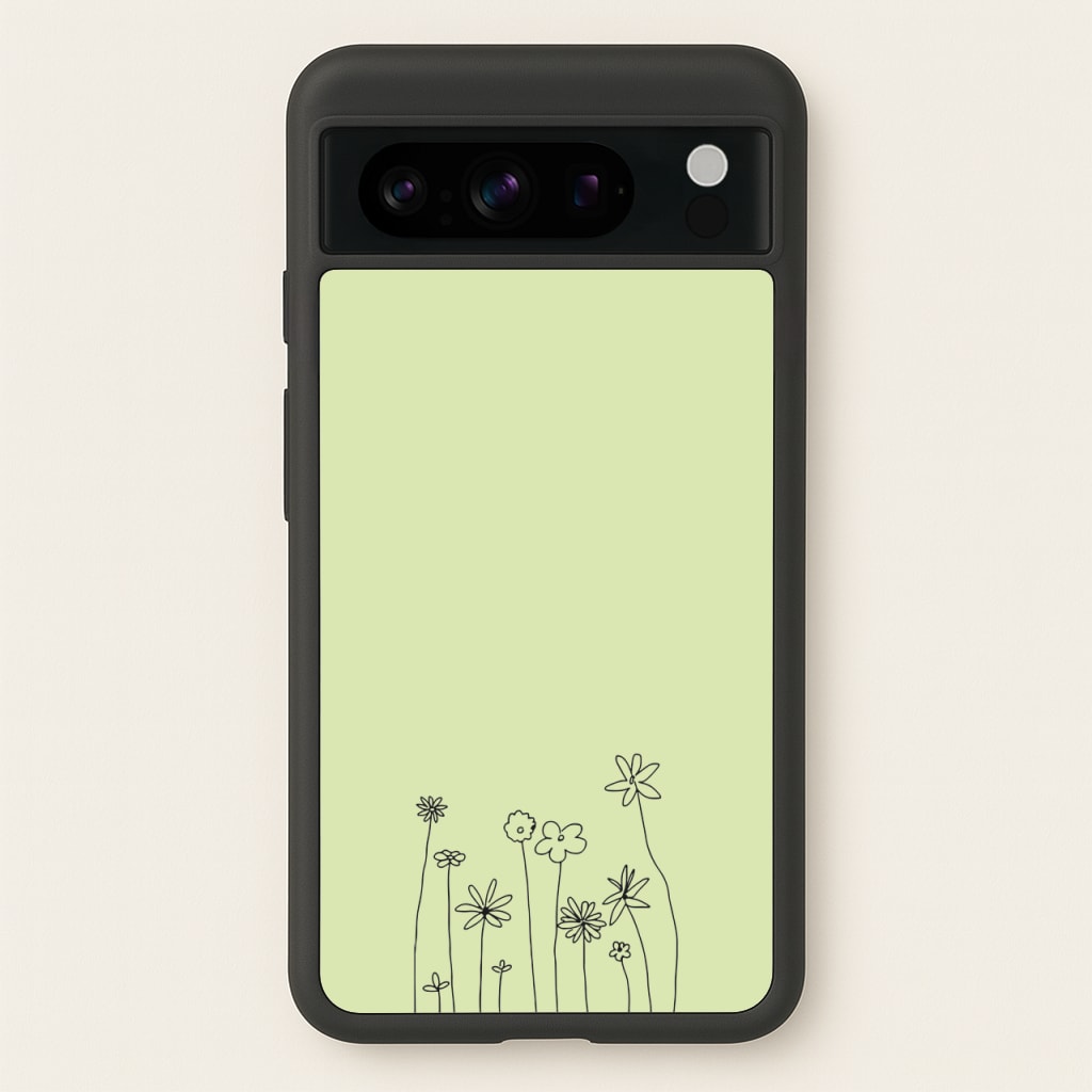 Floral Outline - Floral  - Floral Phone Case for Google Pixel 8 Pro