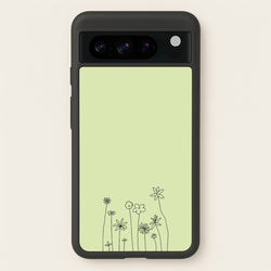 Floral Outline - Floral  - Floral Phone Case for Google Pixel 8 Pro