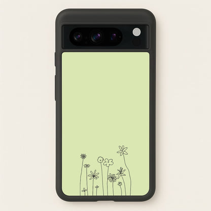Floral Outline - Floral  - Floral Phone Case for Google Pixel 8 Pro