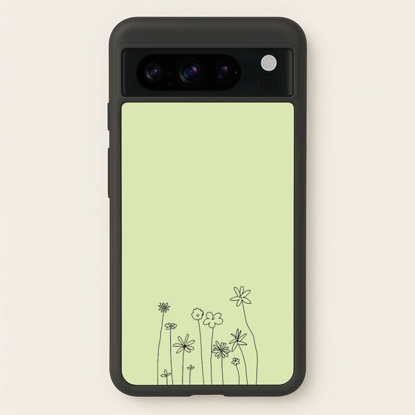 Floral Outline - Floral  - Floral Phone Case for Google Pixel 8 Pro