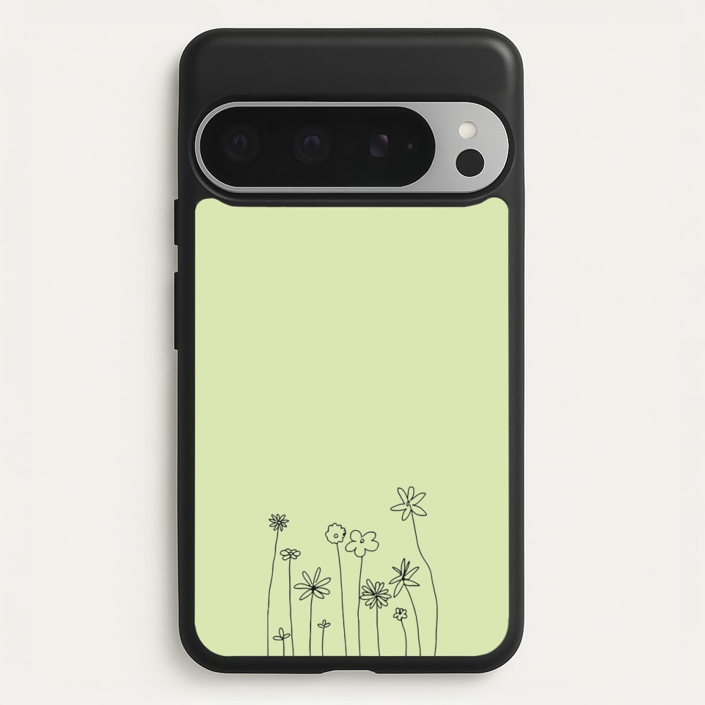 Floral Outline - Floral  - Floral Phone Case for Google Pixel 9 Pro XL