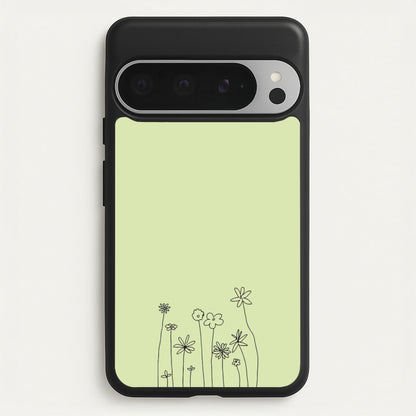 Floral Outline - Floral  - Floral Phone Case for Google Pixel 9 Pro XL