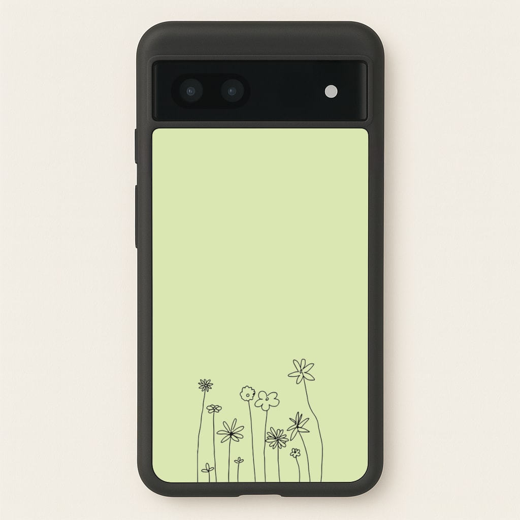 Floral Outline - Floral  - Floral Phone Case for Google Pixel 6a