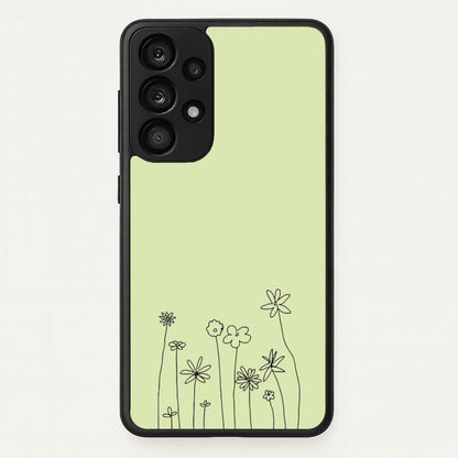 Floral Outline - Floral  - Floral Phone Case for Galaxy A53
