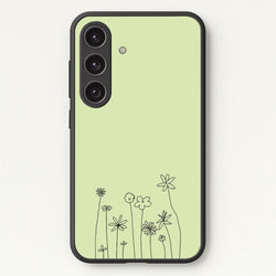 Floral Outline - Floral  - Floral Phone Case for Galaxy S25 Plus