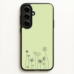 Floral Outline - Floral  - Floral Phone Case for Galaxy A56