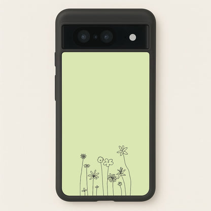 Floral Outline - Floral  - Floral Phone Case for Google Pixel 8
