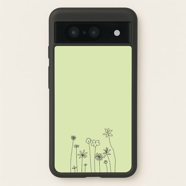 Floral Outline - Floral  - Floral Phone Case for Google Pixel 8