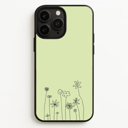 Floral Outline - Floral  - Floral Phone Case for iPhone 11 Pro