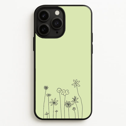 Floral Outline - Floral  - Floral Phone Case for iPhone 11 Pro