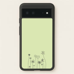 Floral Outline - Floral  - Floral Phone Case for Google Pixel 6