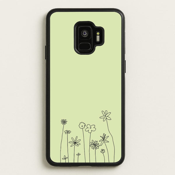 Floral Outline - Floral  - Floral Phone Case for Galaxy S9