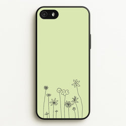 Floral Outline - Floral  - Floral Phone Case for iPhone 5 / 5s / SE 2016