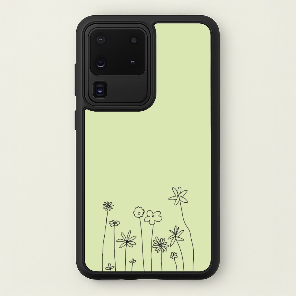 Floral Outline - Floral  - Floral Phone Case for Galaxy S20 Ultra