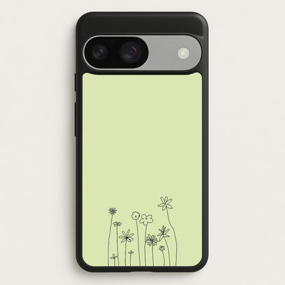 Floral Outline - Floral  - Floral Phone Case for Google Pixel 9 / 9 Pro