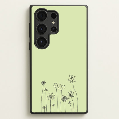 Floral Outline - Floral  - Floral Phone Case for Galaxy S25 Ultra