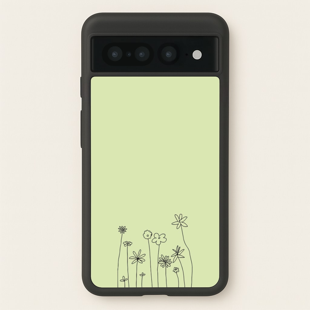 Floral Outline - Floral  - Floral Phone Case for Google Pixel 7 Pro