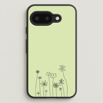 Floral Outline - Floral  - Floral Phone Case for Google Pixel 9a