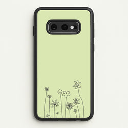 Floral Outline - Floral  - Floral Phone Case for Galaxy S10e