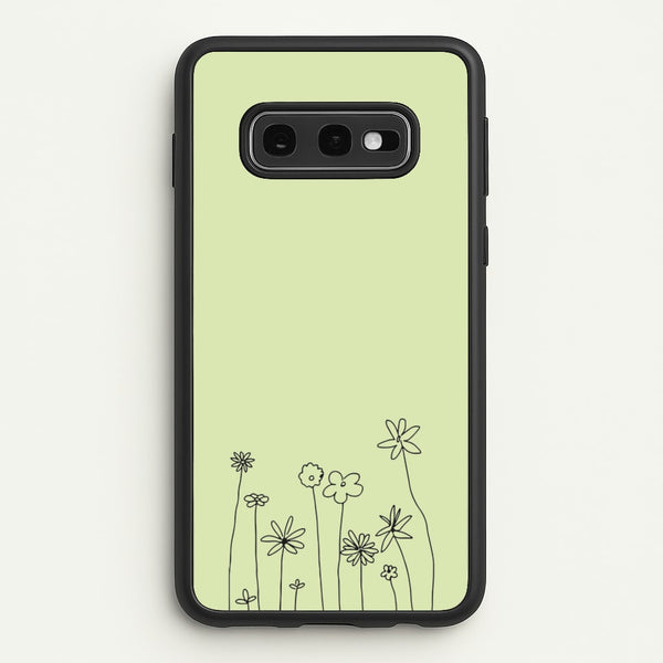 Floral Outline - Floral  - Floral Phone Case for Galaxy S10e