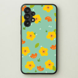 Yellow And Orange Pattern - Floral  - Floral Phone Case for Galaxy A13