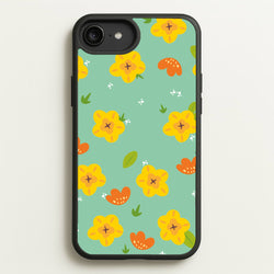 Yellow And Orange Pattern - Floral  - Floral Phone Case for iPhone 6 Plus / 7 Plus / 8 Plus