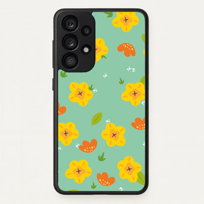 Yellow And Orange Pattern - Floral  - Floral Phone Case for Galaxy A33