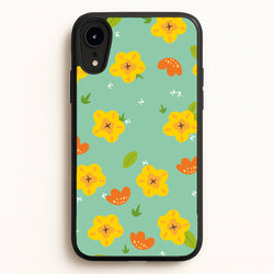 Yellow And Orange Pattern - Floral  - Floral Phone Case for iPhone XR