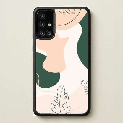 Abstract Leafs - Floral  - Floral Phone Case for Galaxy A71
