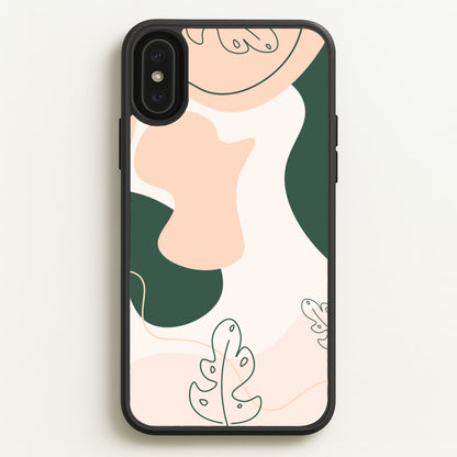 Abstract Leafs - Floral  - Floral Phone Case for iPhone XS Max