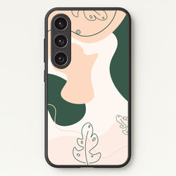 Abstract Leafs - Floral  - Floral Phone Case for Galaxy S24