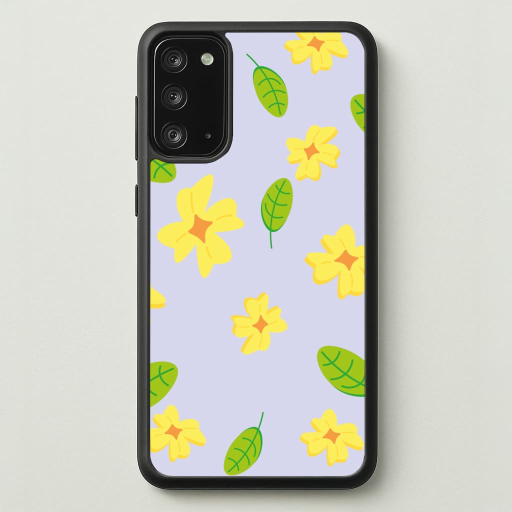 Yellow And Green Pattern - Floral  - Floral Phone Case for Galaxy Note 20