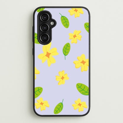 Yellow And Green Pattern - Floral  - Floral Phone Case for Galaxy A14