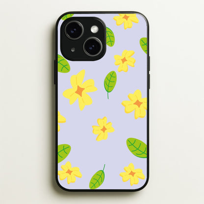 Yellow And Green Pattern - Floral  - Floral Phone Case for iPhone 15 Plus