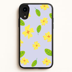 Yellow And Green Pattern - Floral  - Floral Phone Case for iPhone XR