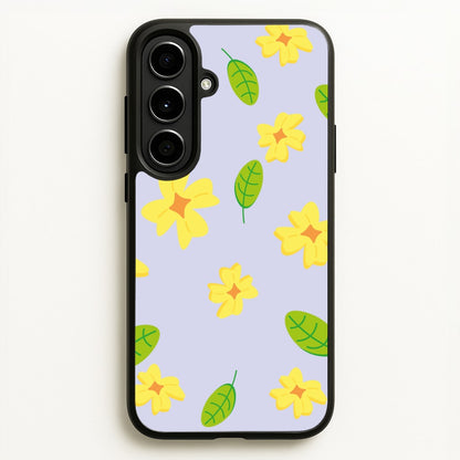 Yellow And Green Pattern - Floral  - Floral Phone Case for Galaxy A56
