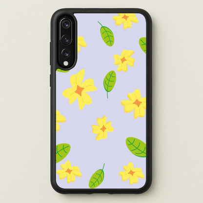 Yellow And Green Pattern - Floral  - Floral Phone Case for Huawei P20 Pro