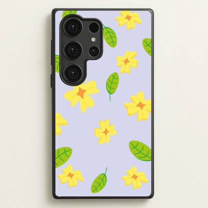Yellow And Green Pattern - Floral  - Floral Phone Case for Galaxy S25 Ultra