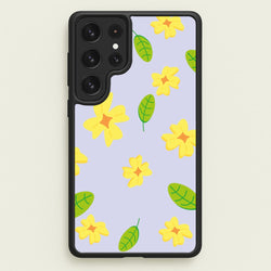 Yellow And Green Pattern - Floral  - Floral Phone Case for Galaxy S23 Ultra