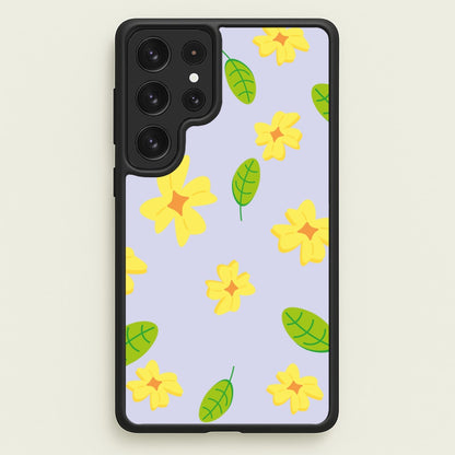 Yellow And Green Pattern - Floral  - Floral Phone Case for Galaxy S23 Ultra